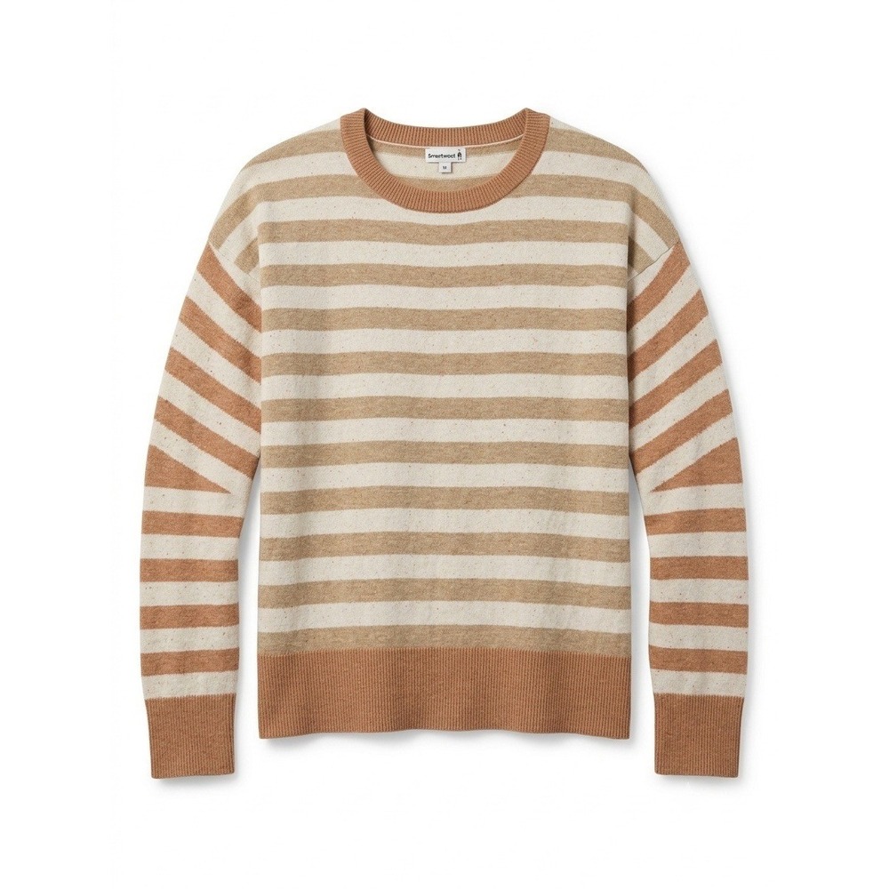 Smartwool Women's Sweater M Striped Layering Warm Outdoor Camping Stretch Hiking